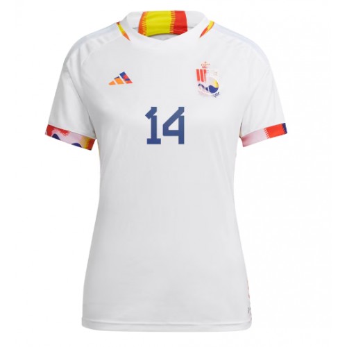 Belgia Dries Mertens #14 Bortedrakt Kvinner VM 2022 Kortermet Belgia Dries Mertens #14 Bortedrakt Kvinner VM 2022 Kortermet